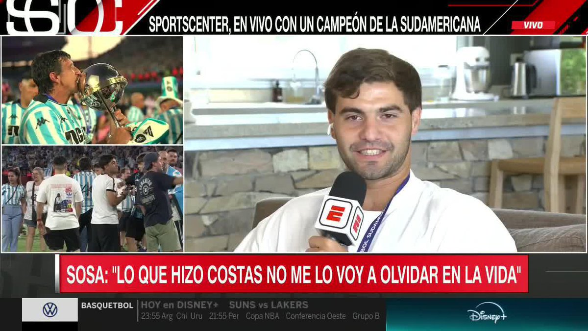 "TE QUIERO MUCHO. LO QUE HICISTE POR MÍ NO ME LO VOY A OLVIDAR NUNCA MÁS EN LA VIDA". 🥹🩵 🎙️De Santi Sosa para Gustavo Costas.