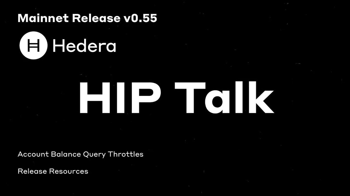 HIP Talk | @Hashgraph Director of Product Management Keith Kowal explains Account Balance Query Throttles introduced in the recent #Hedera mainnet v0.55 release and explores the resources available to the community to follow developments on the Hedera network.