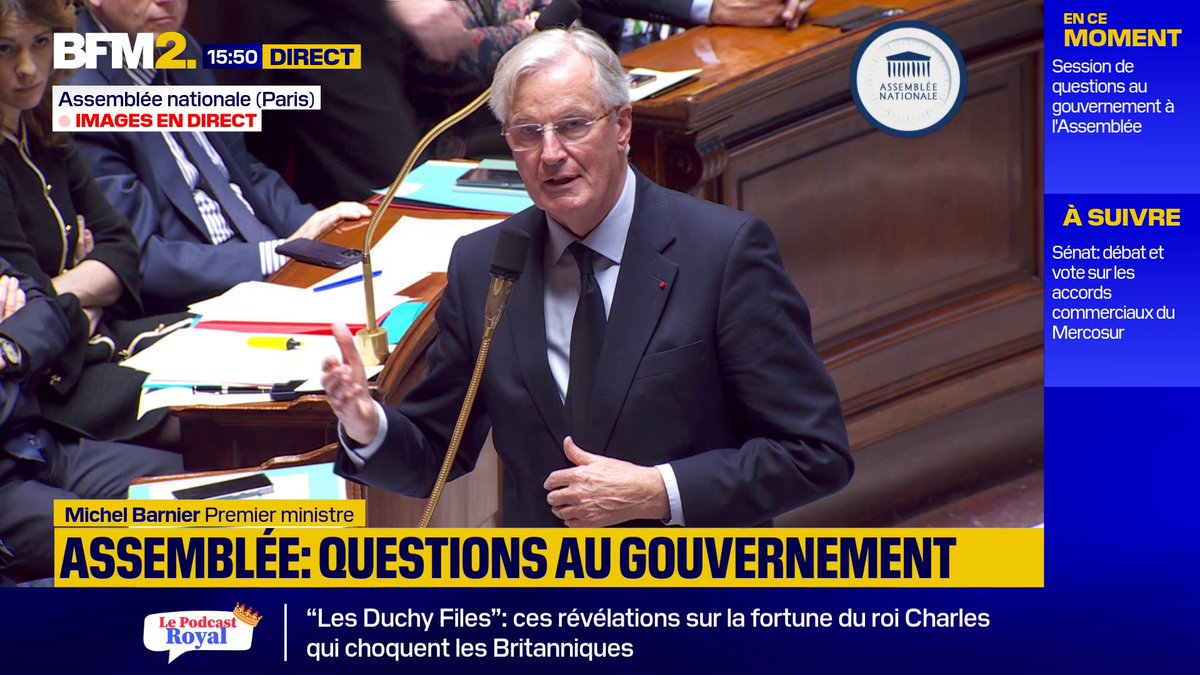 💬 "Nous avions pensé qu'il s'agissait de sauvetages en mer" Michel Barnier répond aux critiques de députés de gauche après la réponse du ministre délégué à la Mer sur la question du naufrage de migrants