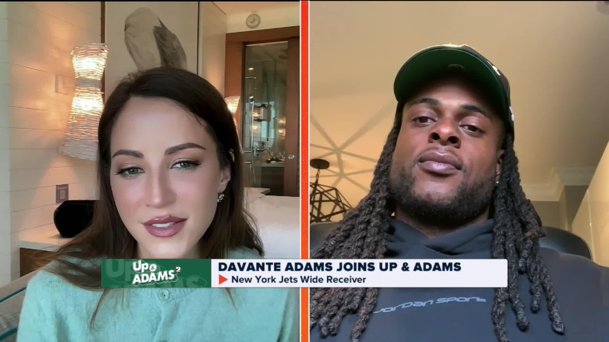 #Jets WR Davante Adams on Jordan Love's GROWTH since his time in Green Bay 📈💪😎 "Just how POISED he is. He's like the calmest quarterback in the league." Davante Adams Kay Adams Green Bay Packers JLove | #GoPackGo
