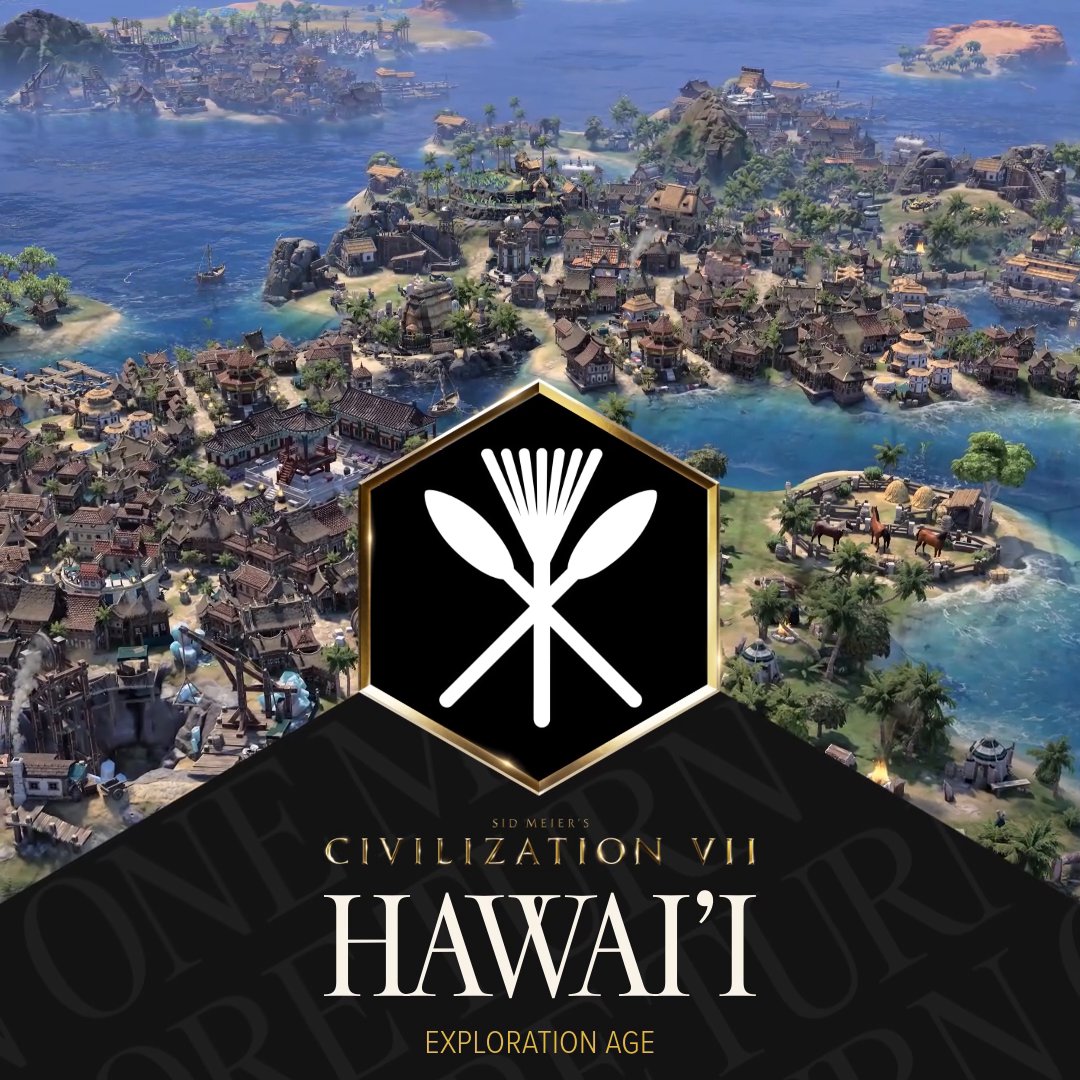 Build the ultimate island kingdom as ๐๐๐๐๐'๐ ๐ +Culture for Marine tiles & Environmental Events ๐ฆ Leiomano fighters dominate enemy infantry & cavalry ๐ฅ Kahuna priests can heal nearby units | #Civ7