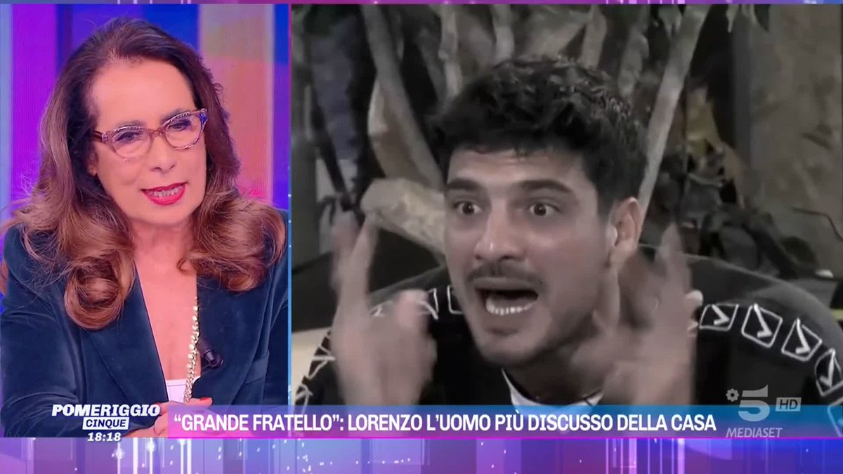 #GrandeFratello, Cesara Buonamici a #Pomeriggio5: "Lorenzo ha una certa irruenza, probabilmente la conseguenza di un passato complicato"