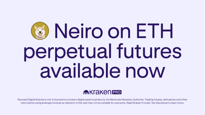 $NEIROETH Neiro On Ethereum perpetual futures now live and ready to trade! Why choose Kraken Pro futures: ☑️ 30+ collateral options ☑️ Diverse profit payouts ☑️ 280+ markets Open NEIROETH perp: *Geo restrictions apply