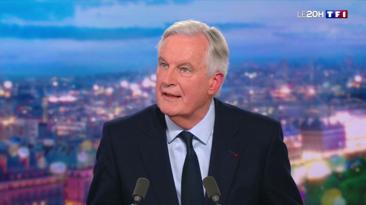🗣️ En cas de chute du gouvernement, "il y aura une tempête assez grave" prévient Michel Barnier ▶️ #LE20H Gilles Bouleau