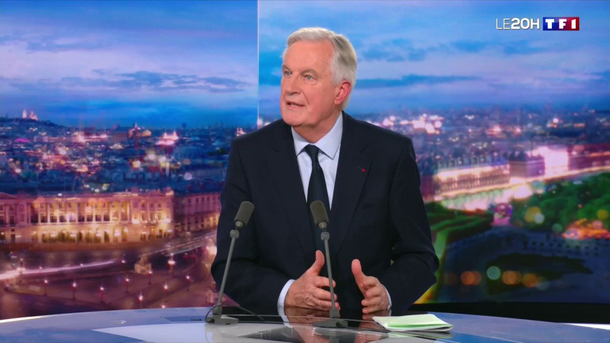 🗣️ L'adoption d'une motion de censure du gouvernement, "c'est du temps perdu" pour Michel Barnier ▶️ #LE20H Gilles Bouleau