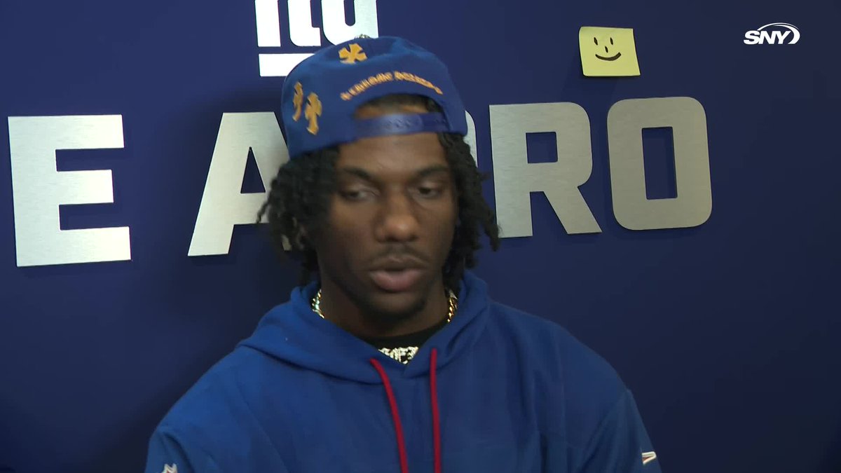 Malik Nabers was asked about the idea that he has to earn the clout to say things like he said after the game on Sunday: "I'm not gonna just sit back just because I'm a younger guy and just not speak on how I feel. They want me to speak up."