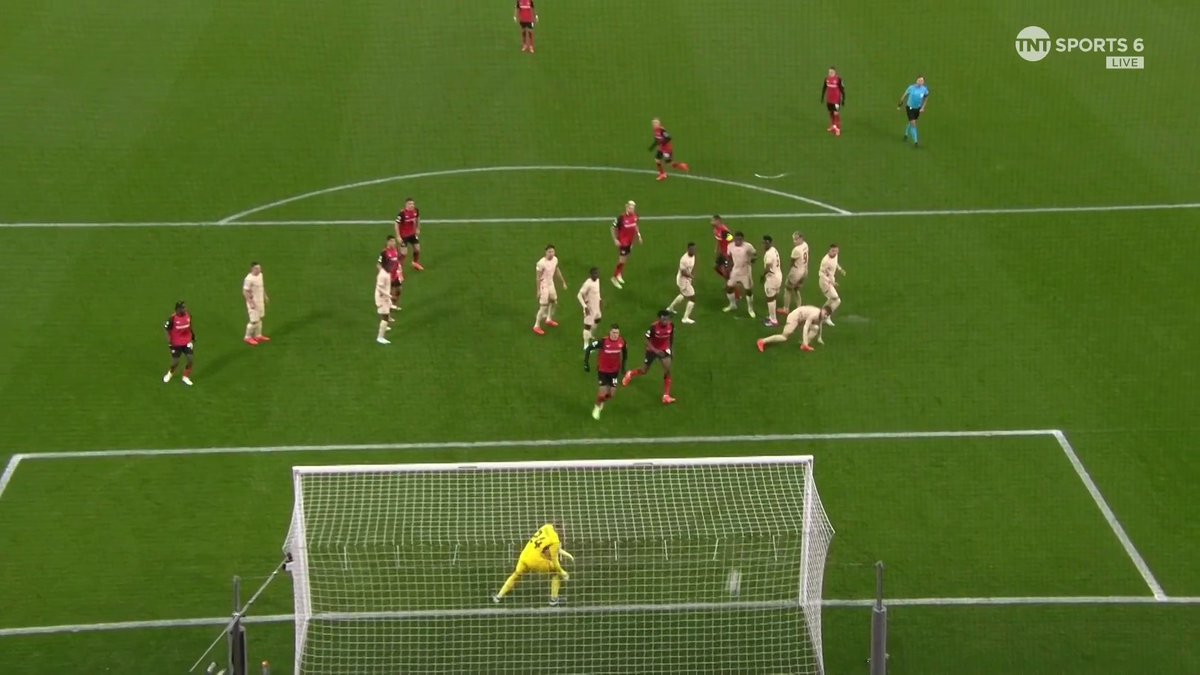 Alejandro Grimaldo makes it look easy ❄️ Bayer Leverkusen double their early lead with a fantastic free-kick 🎯 📺 TNT Sports &amp; discovery+ UK