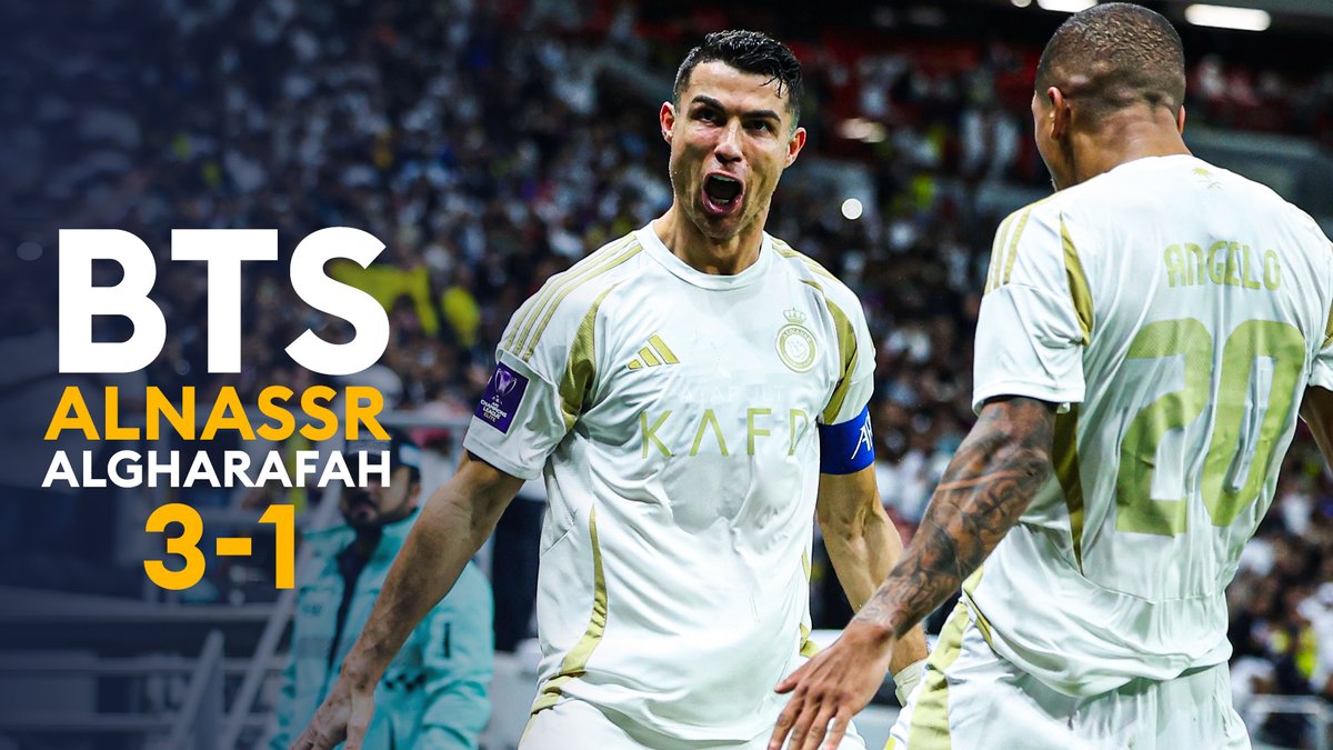 ليلـة من ليالي #النصر الجميلة في دوري النخبـة 🤩 ثلاثيـةٌ ممتعـة 🥶 وانتصـارٌ مؤهـل 🔝 ونجـومٌ يتحدثون لكم 💛 هُنا كواليس مباراة الأمـس في قطر 🇶🇦 #النصر_الغرافة | #AlNassrAlGharafah