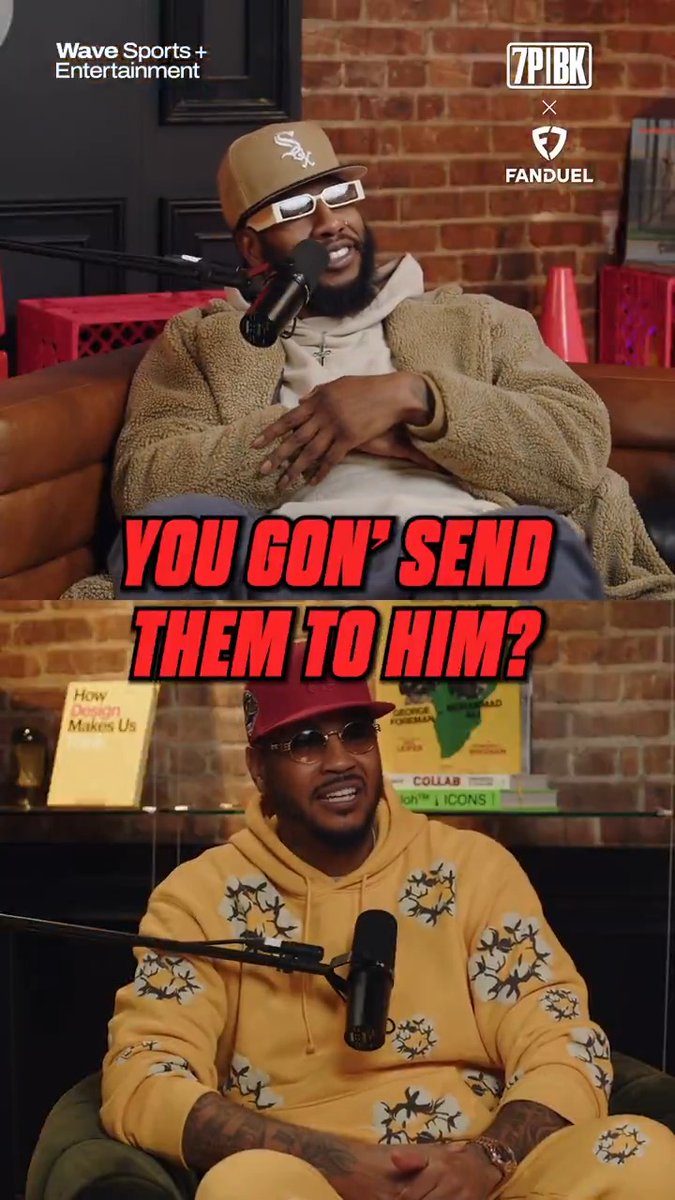 Melo reveals that he tore up the Knicks’ locker room after they traded J.R. Smith and Iman Shumpert to his rival, LeBron James "Do y'all know what the f**k you just did? Y'all gon' send them to him?!" (🎥 7PM in Brooklyn )