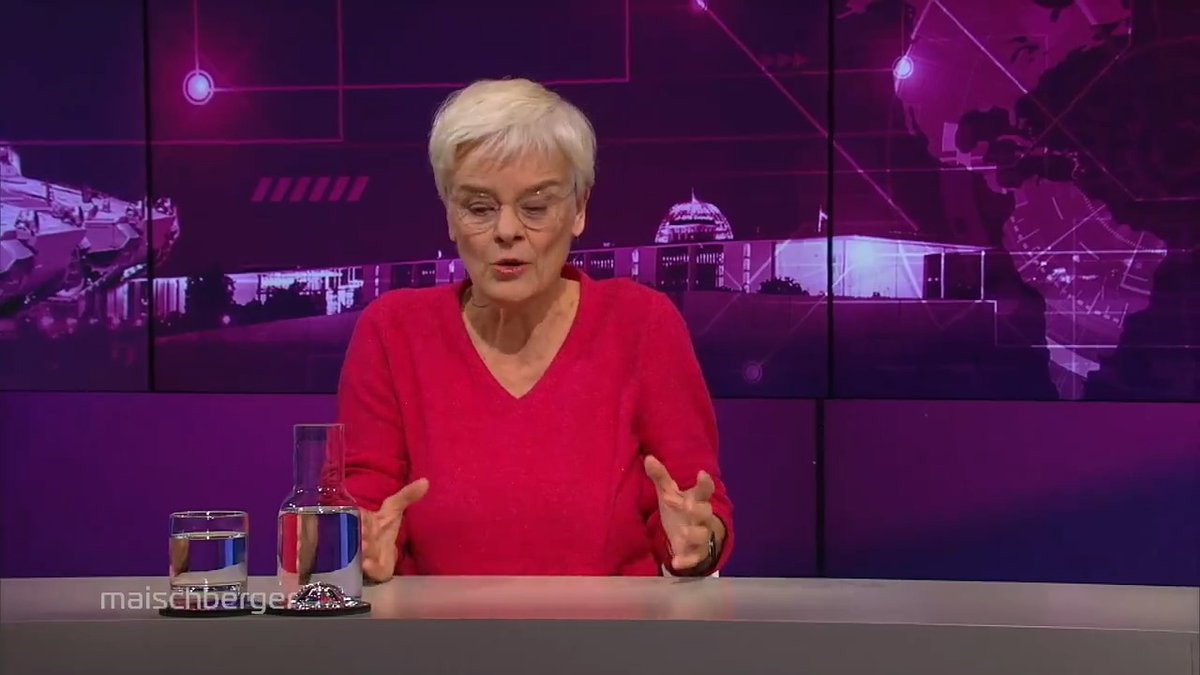 „Der #Krieg ist längst im Westen angekommen und man macht Haushalte nach dem Motto: Wir sind im #Frieden“, sagt taz-Journalistin Ulrike Herrmann. Die #Schuldenbremse müsse reformiert werden. #maischberger Das Erste