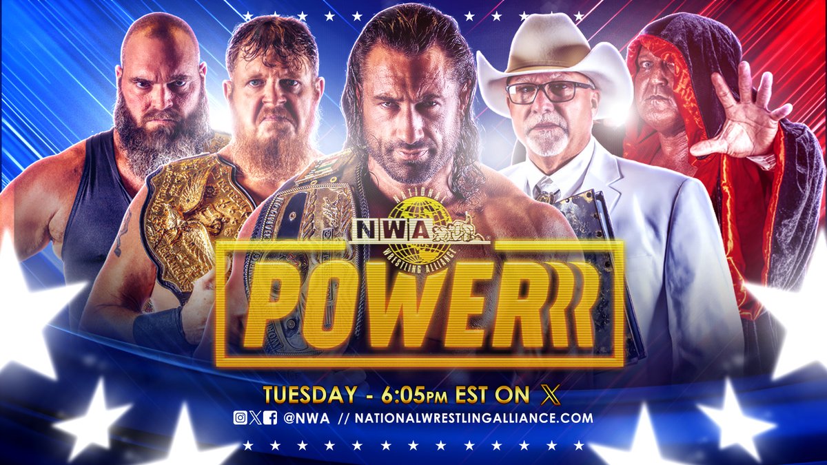 It's 6:05! It's time for wrestling! It's time for #NWAPowerrr! Both the World Title & World Tag Titles are ON THE LINE! You DO NOT want to miss our last stop before our month-long Samhain Holiday spectacular!