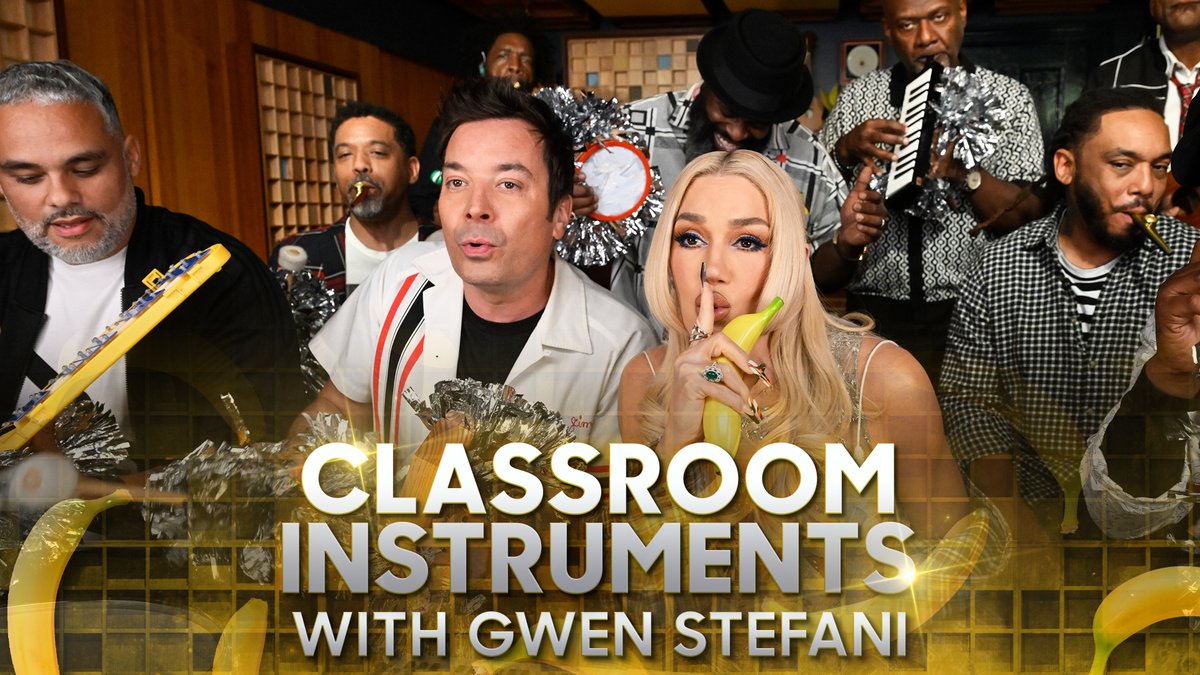 Jimmy, Gwen Stefani, and The Roots perform “Hollaback Girl” with Classroom Instruments! #FallonTonight