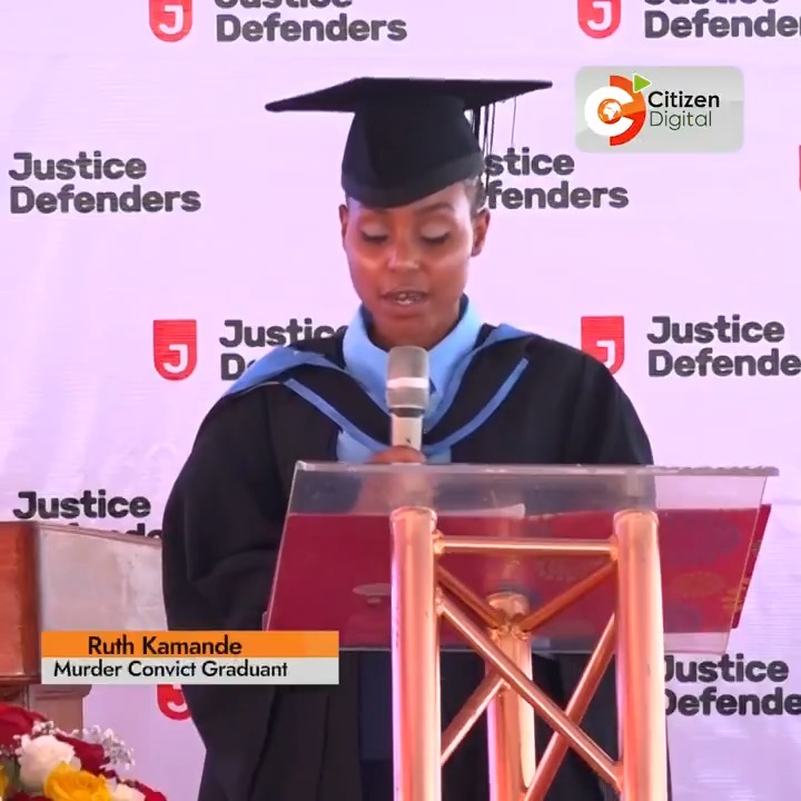 Murder convict Ruth Kamande who stabbed her boyfriend 25 times among inmates, wardens graduating with a Law Degree at Kamiti Maximum Prison