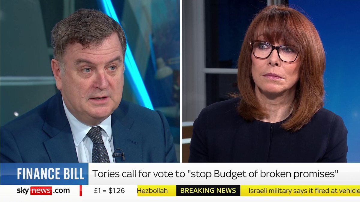 The Tories are calling for a vote to stop Labour's 'Budget of Broken Promises'. 'It's important we are an effective opposition', says Mel Stride #KayBurley OM