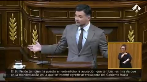 #EnDirecto | Rufián: "Feijóo vuelve a preguntar por qué no se declaró la emergencia nacional. ¿Pero en qué quedamos? ¿En que Mazón es un incapaz o no? ¿Cómo se puede a la vez defender lo que hizo Mazón y pedir que el Gobierno asumiera las competencias autonómicas?"