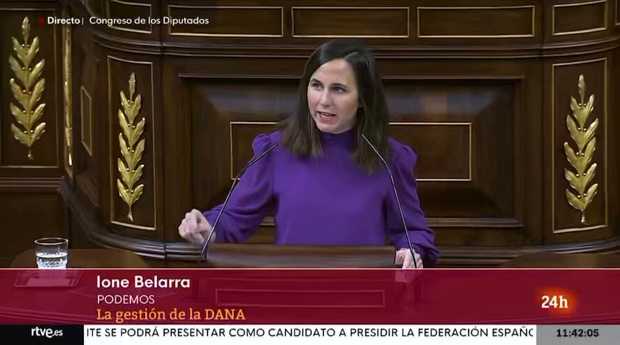 En toda la boca. Ione Belarra, clara y directa: “Ustedes se lo quieren llevar crudo con el dinero de la reconstrucción”.