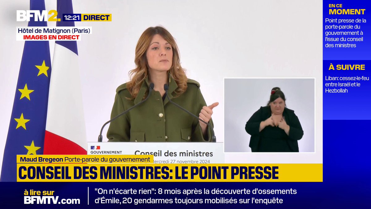 Benjamin Netanyahu bénéficie "d'une immunité" selon le traité de Rome, rappelle Maud Bregeon, la porte-parole du gouvernement