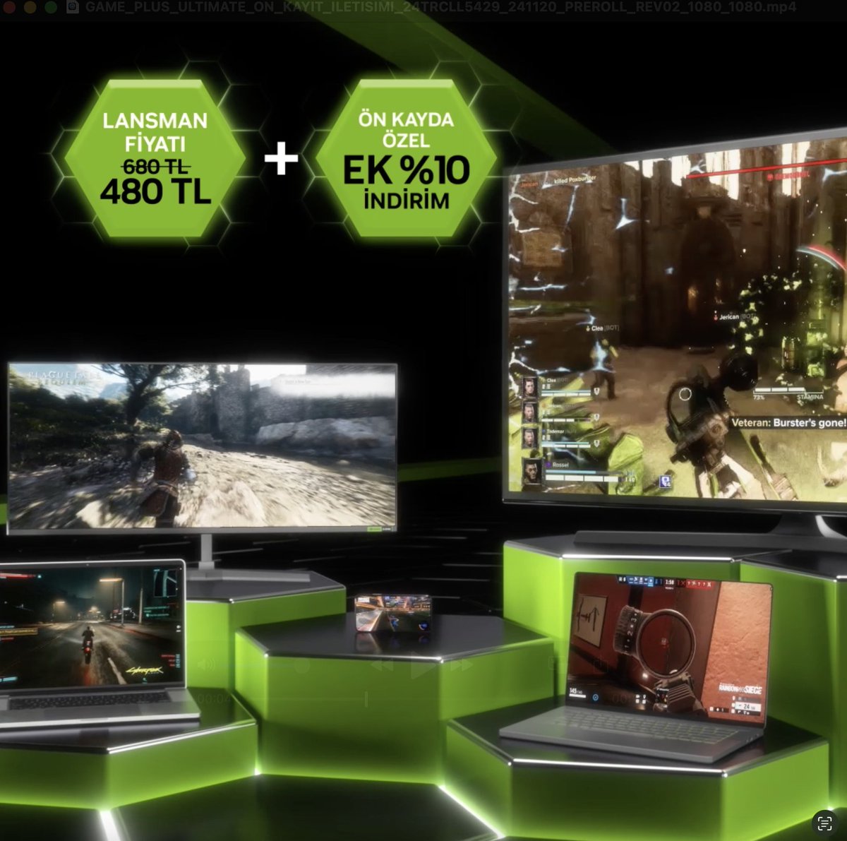 GeForce NOW Ultimate ile oyun deneyiminizi bir üst seviyeye taşımaya hazır mısınız? Üstelik lansman indirimine ek %10 ön kayıt indirimi sizi bekliyor.