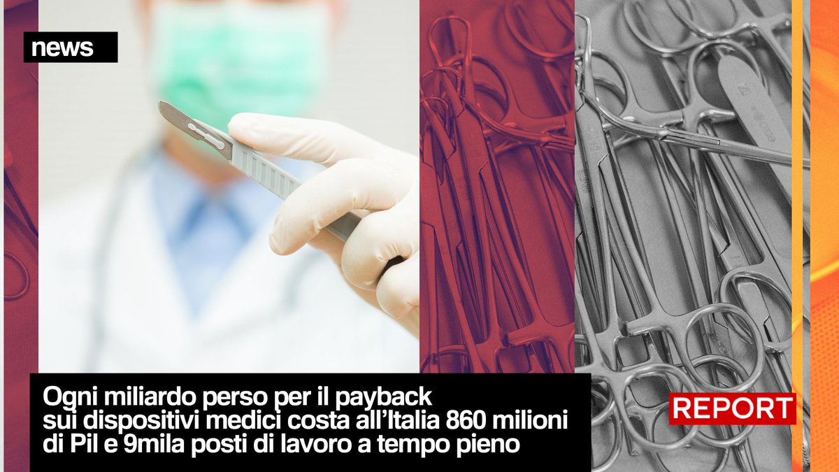 Ogni miliardo perso per il payback sui dispositivi medici costa all’Italia 860 milioni di Pil e 9mila posti di lavoro. La misura è stata voluta dal Governo Renzi nel 2015 ma attivata da Draghi dopo le dimissioni. Ci eravamo occupati della questione qui 👇
