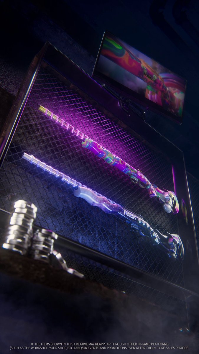 The final merchandise Black Market has to offer this year is here: [Over the Rainbow - M24], along with its dark alter ego. Your last chance lasts for one week only.