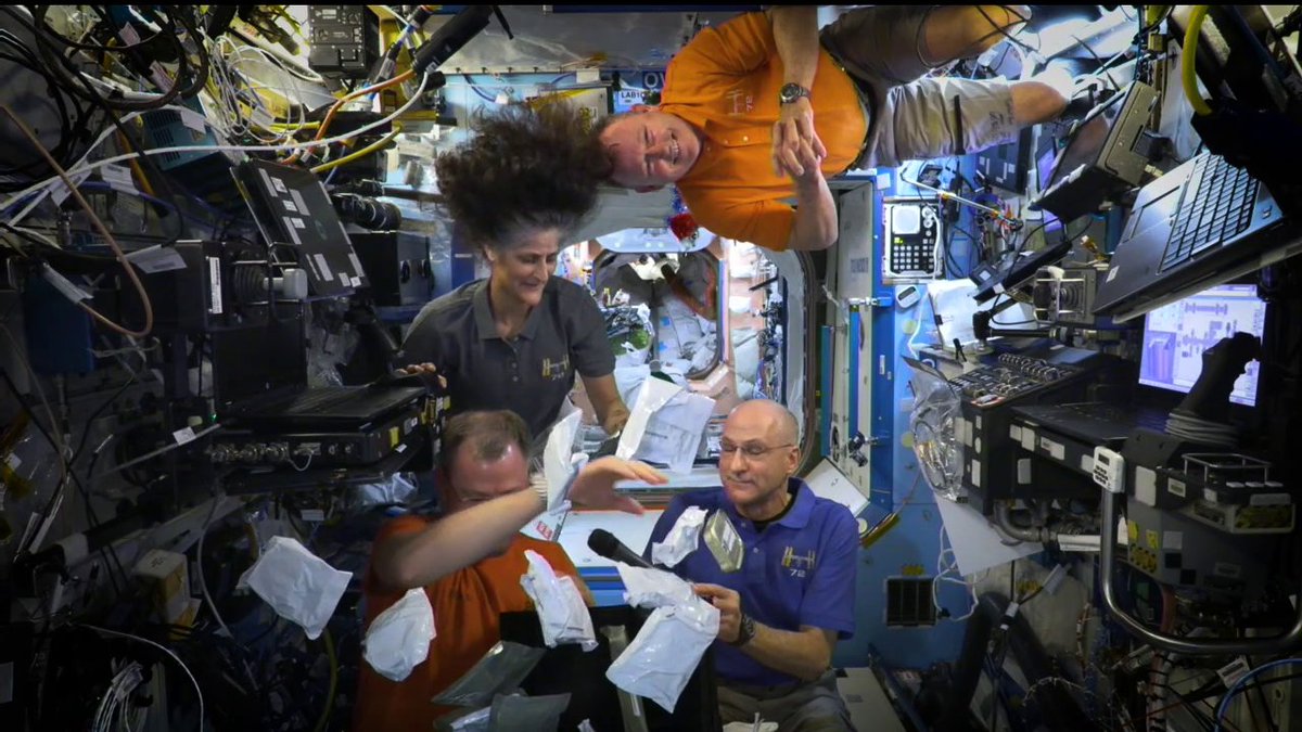 "We have much to be thankful for." From the International Space Station, our crew of ARCHIVED NASA Astronauts share their #Thanksgiving greetings—and show off the menu for their holiday meal.