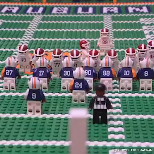 In honor of Iron Bowl week, here’s the Lego version of Kick-Six #WarEagle