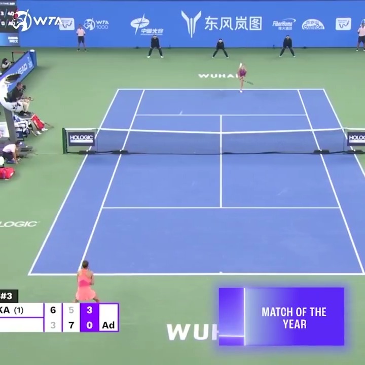 Match of the Year Nominee: Wuhan Final Highlighting the three set encounter between Sabalenka Aryna and Zheng Qinwen! #WTAAwards