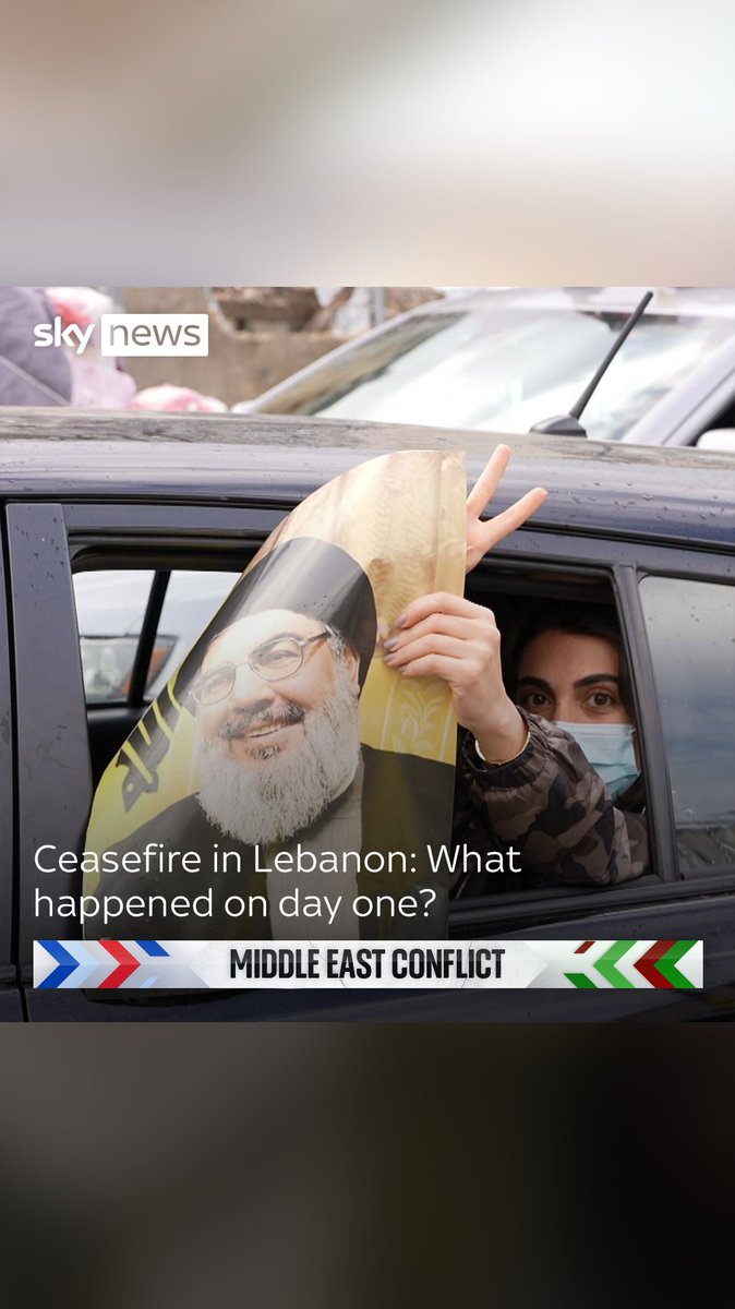 What happened in Lebanon on the first day of the ceasefire? Some Lebanese people reunited to celebrate, others were getting ready to rebuild their homes👇