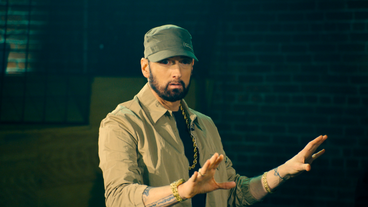 Eminem guest judging the Rhythm + Flow rap battles in the same venue from 8 Mile is legendary.