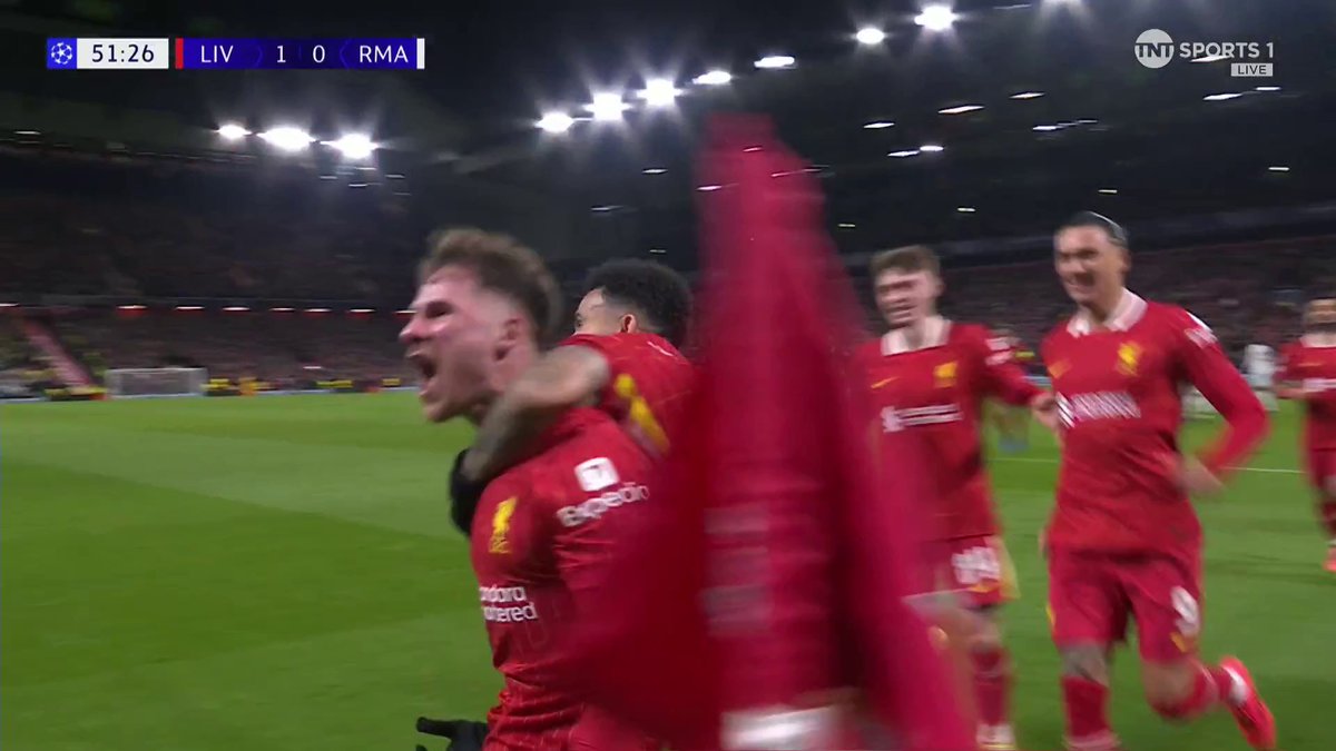 Take a bow, Alexis Mac Allister! 👏 Anfield erupts with noise as Liverpool take the lead 🔊 📺 TNT Sports & discovery+ UK