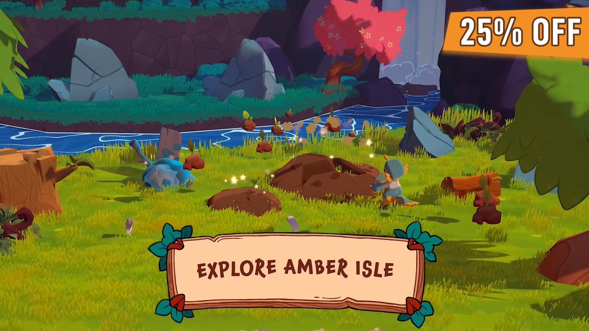 Amber Isle is currently 25% OFF in the Steam Autumn Sale! 🧡🍂 🛒 Dino-centric shop management-sim 🦖 Design your own dino 👋 Befriend 48 Paleofolk 🏪 Manage &amp; expand your shop Available until December 4th: 🦕