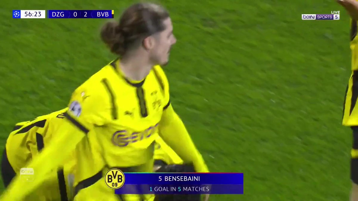 ⚽️🔥 رأسية رامي بن سبعيني تعزز من تقدم بوروسيا دورتموند #دوري_أبطال_أوروبا #UCL