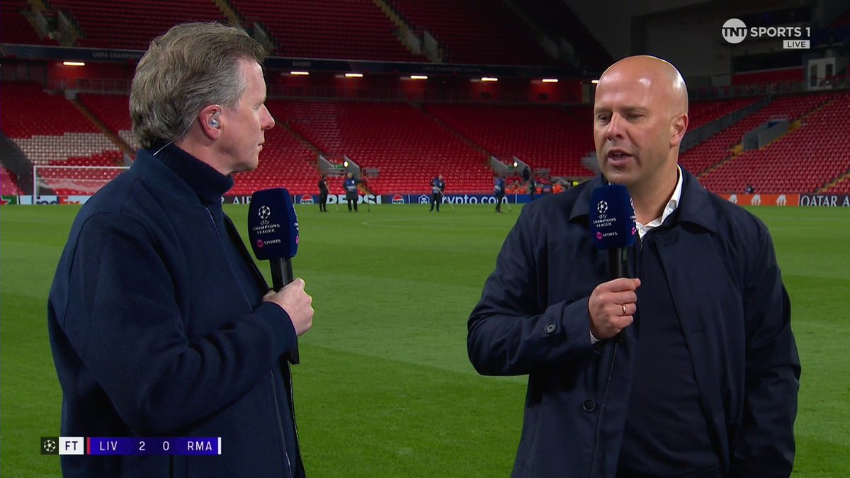 “They’ve been a pain in the ar** for Liverpool many times too.” Arne Slot is delighted with the Reds breaking their Real Madrid curse 🤩 🎙 Laura Woods | 📺 TNT Sports & discovery+ UK