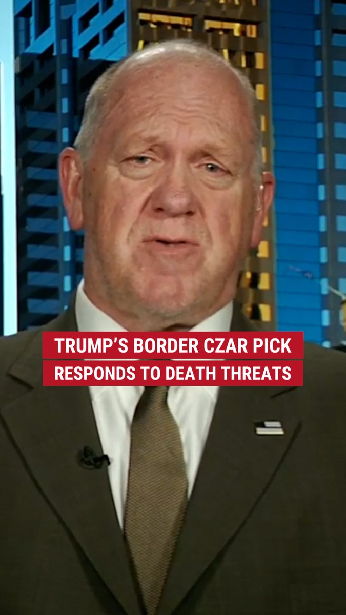 'I'M NOT GOING AWAY': Trump's incoming border czar Tom Homan details the constant danger facing him and his family. The longtime border expert says how recent death threats have become "more serious."