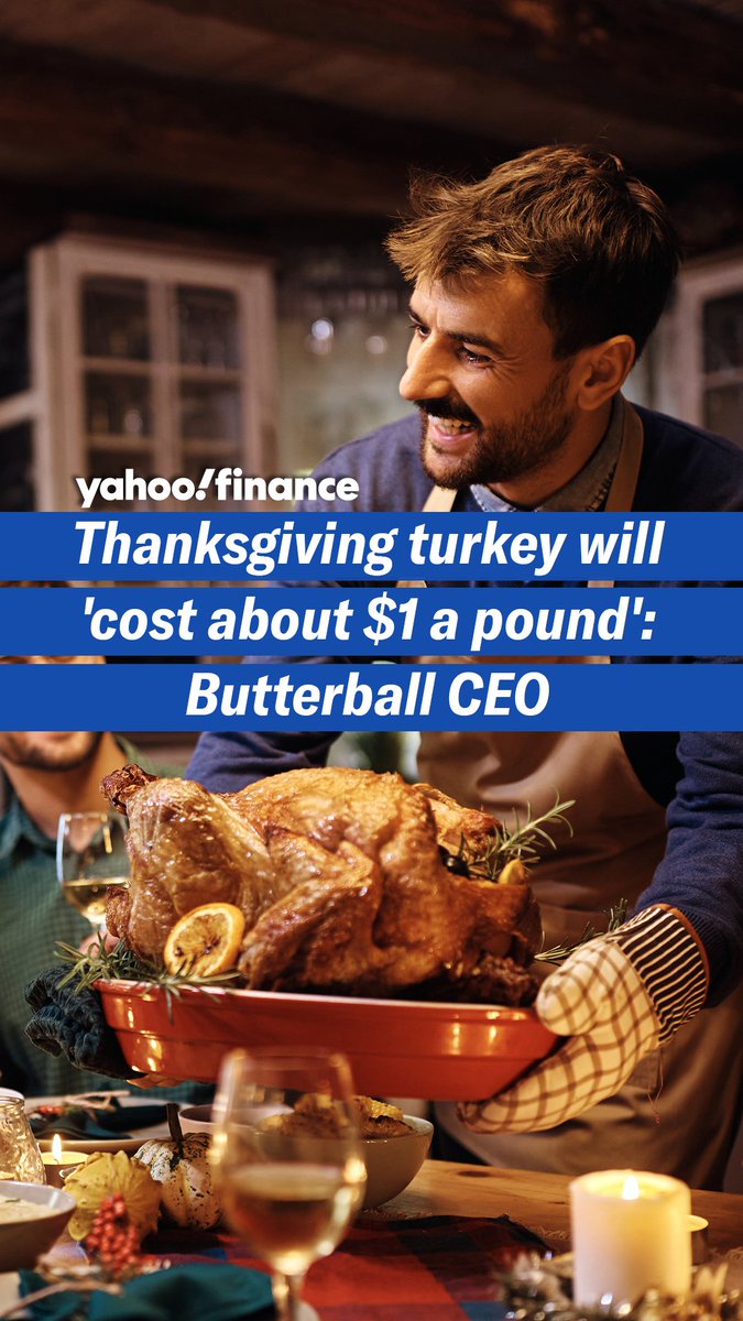 Thanksgiving turkey will "cost about $1 a pound," according to Butterball CEO Jay Jandrain.