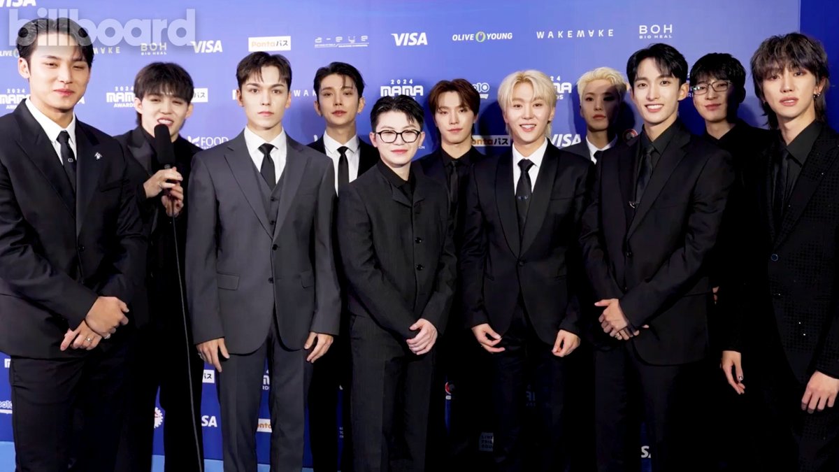 .세븐틴(SEVENTEEN) are wrapping up the year with big wins at the #2024MAMA Awards. 🏆🌟 Watch Billboard catch up with them on the red carpet.