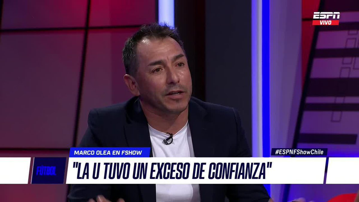 "TENÍAMOS UN MARGEN Y LO PERDIMOS... POR ESO DIGO 'DEJEMOS DE LLORAR, YA FUE'" #ESPNFShowChile Marco Olea y su publicación sobre el título que no pudo alcanzar #UdeChile y apuntó que el elenco de Álvarez pecó de "exceso de confianza".
