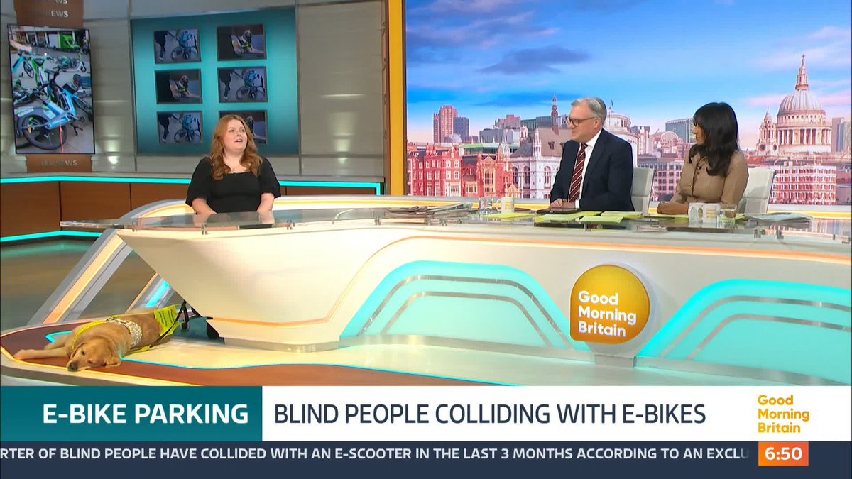 'I am often crouching down on the floor, feeling in front of me.' An exclusive survey has found that a quarter of blind and partially sighted people have collided with dockless bikes and e-scooters left on the pavement. Lucy Edwards👩🏻‍🦯 explains the challenges she faces every day.