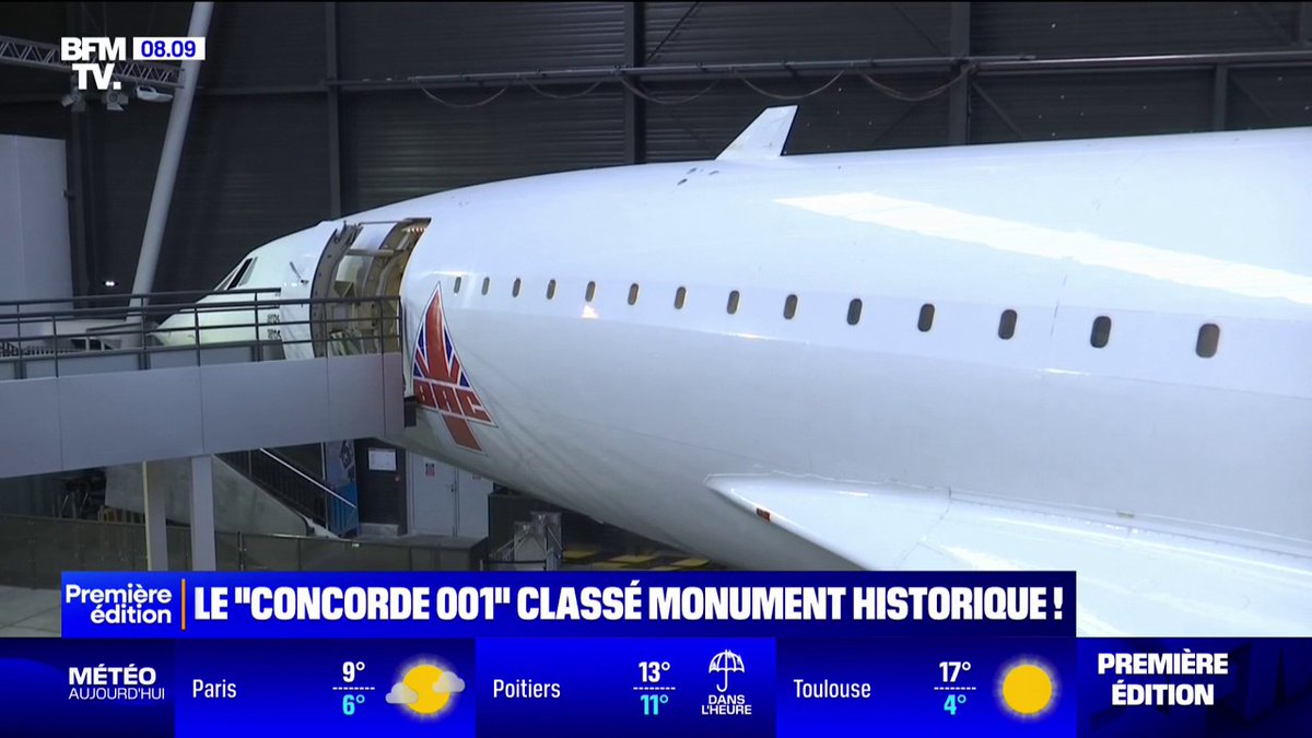 ✈️ Le "Concorde 001", un avion supersonique, classé comme monument historique