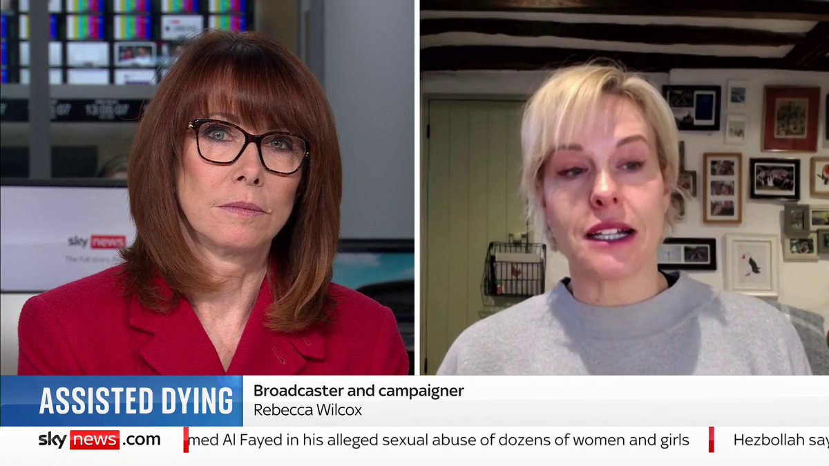 "This is far more than just our voices". Broadcaster and campaigner Rebecca Wilcox tells Kay Burley why her mum wrote to every MP ahead of tomorrow's debate on the assisted dying bill. 📺 Sky 501, Virgin 602, Freeview 233 and YouTube