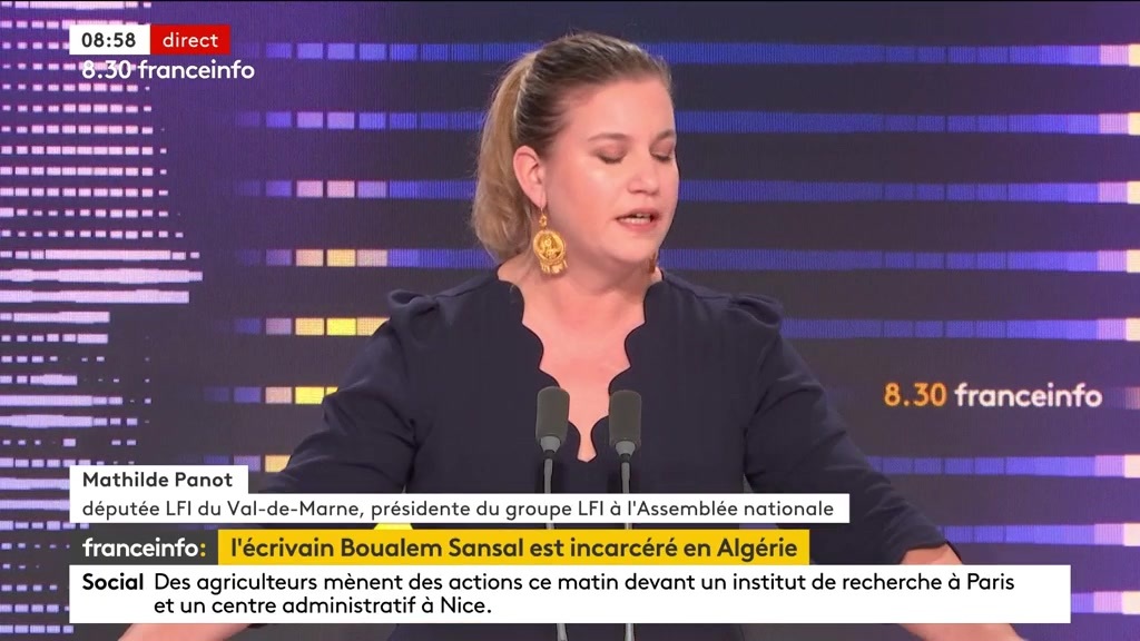 🔴Boualem Sansal emprisonné en Algérie ➡️ "Nous avons aussi des prisonniers politiques. Je fais allusion au président du FLNKS actuellement en prison à 17 000 km de la Kanakie", déclare Mathilde Panot