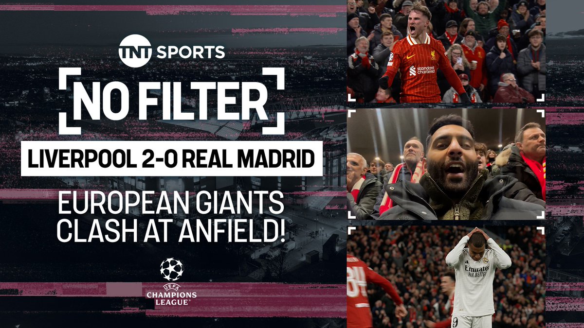 An unforgettable evening as Liverpool down the Galácticos ✨ 🎥 Our #NoFilterUCL cameras captured the action and the energy from a thriller at Anfield 🍿