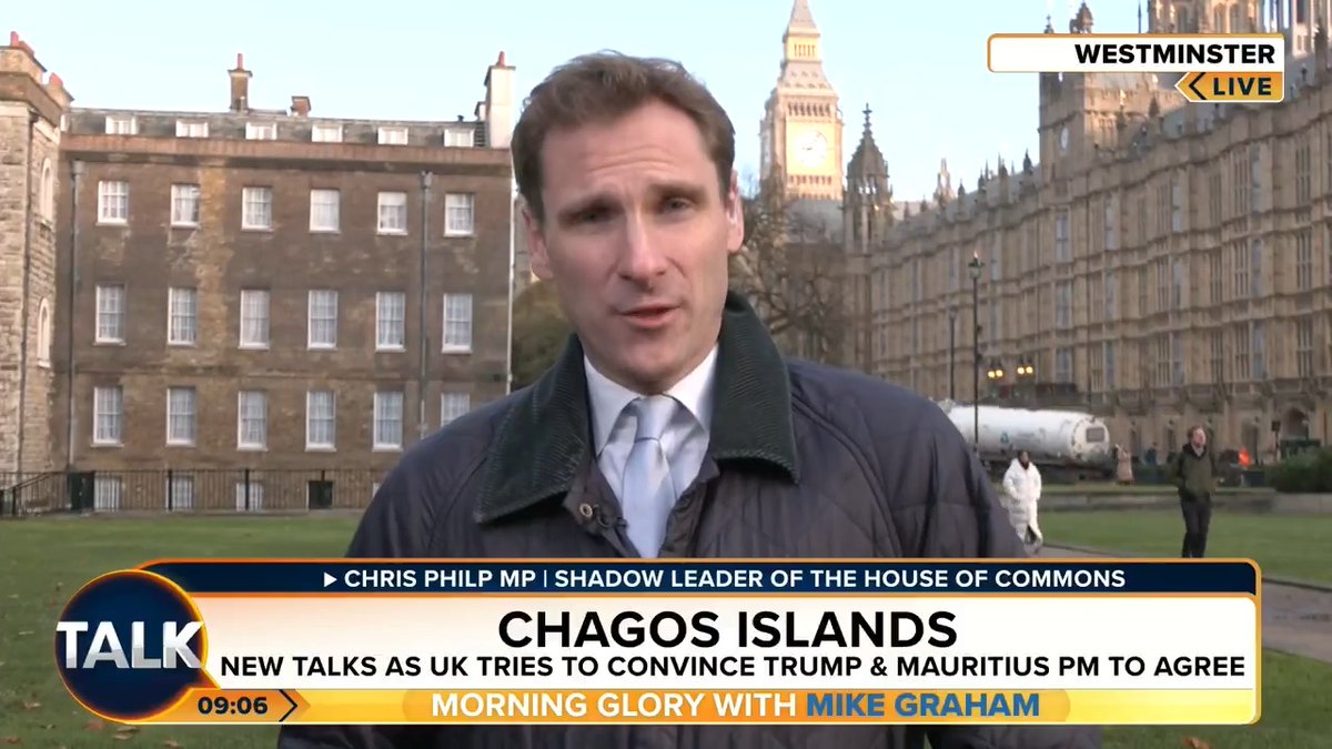 "We should not be ceding sovereignty." Shadow Home Secretary Chris Philp says the Chagos Islands deal "is a terrible idea" and "should be dropped immediately". Mike Graham 🇬🇧