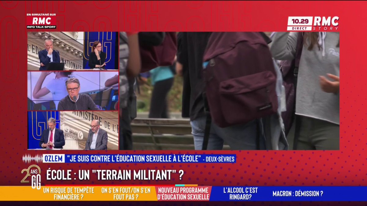 👨🏫 Éducation sexuelle : « Hors de question de transformer nos écoles en terrains militants » 📞 Ozlem au 3216 : "On n'a rien d'autre à demander à nos professeurs que d'enseigner ça ? Que nos enfants sachent déjà lire et compter correctement en sortant de primaire !" #GGRMC
