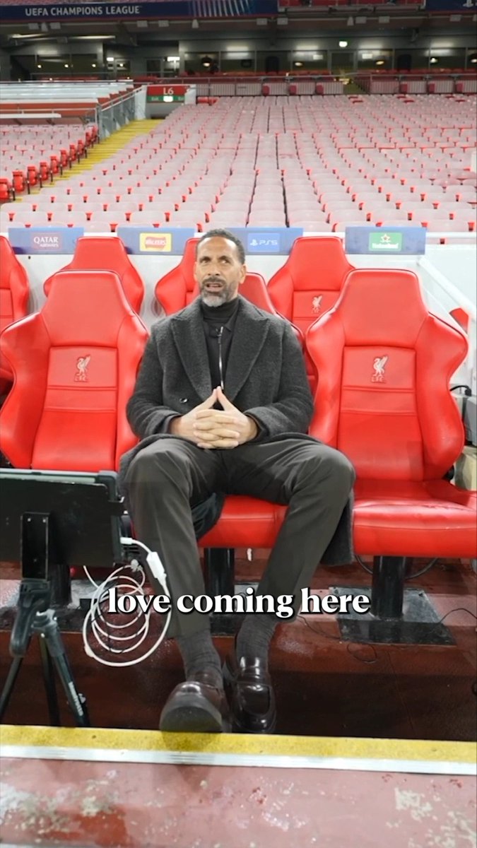 Rio Ferdinand gets nostalgic at Anfield 👀🙂‍↔️