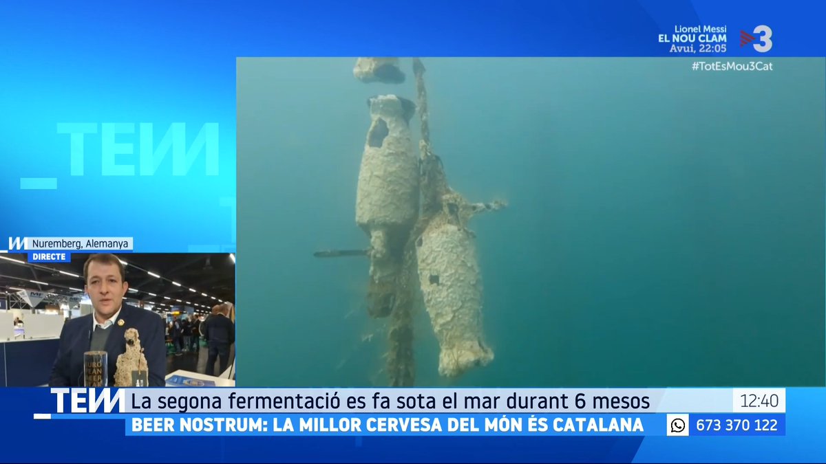 🔴 La millor cervesa del món és catalana i s’elabora amb ostres del delta de l’Ebre Es diu Beer Nostrum i la segona fermentació la fa sota el mar durant 6 mesos #TotEsMou3Cat ▶
