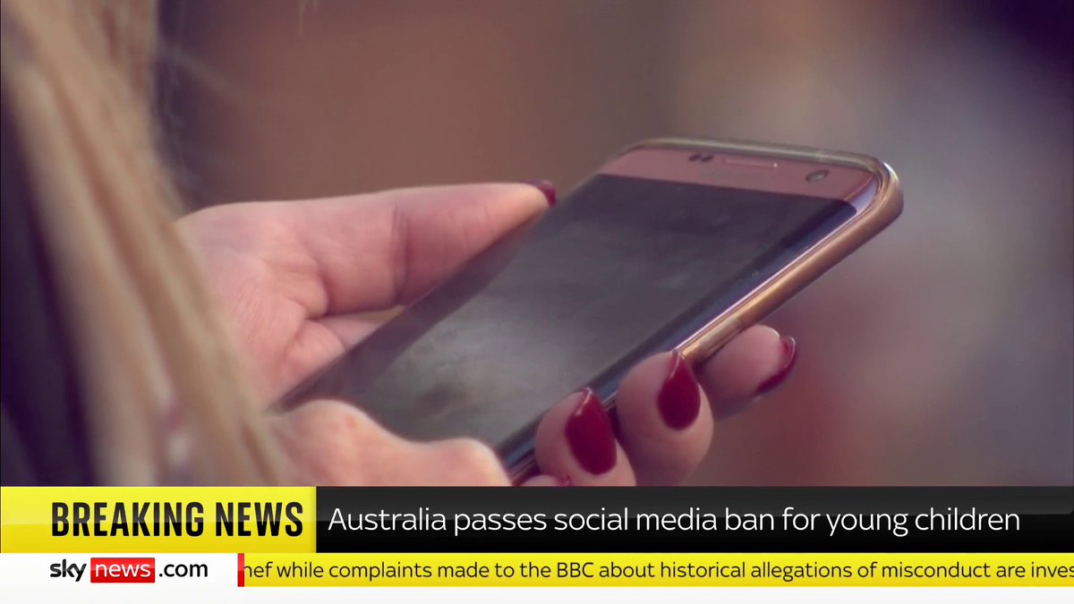 Australian senators have passed a world-first law that bans under 16s from having social media accounts 📺 Sky 501, Virgin 602, Freeview 233 and YouTube