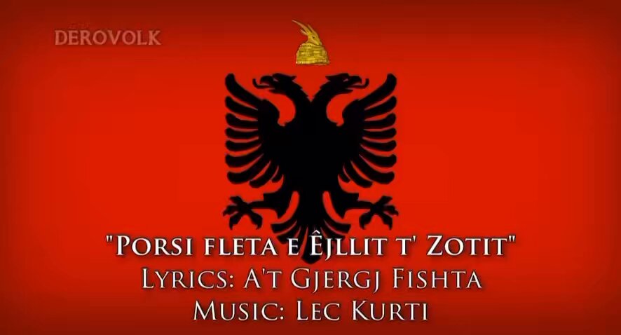 Porsi fleta e êjllit t’ Zotit është poezia e të madhit Gjergj Fishta dhe kompozuar nga Lec Kurti shërbeu si Hymni i Flamurit deri sa nuk kishim atë që njohim sot. Për mendimin tim është një perlë e vërtetë…