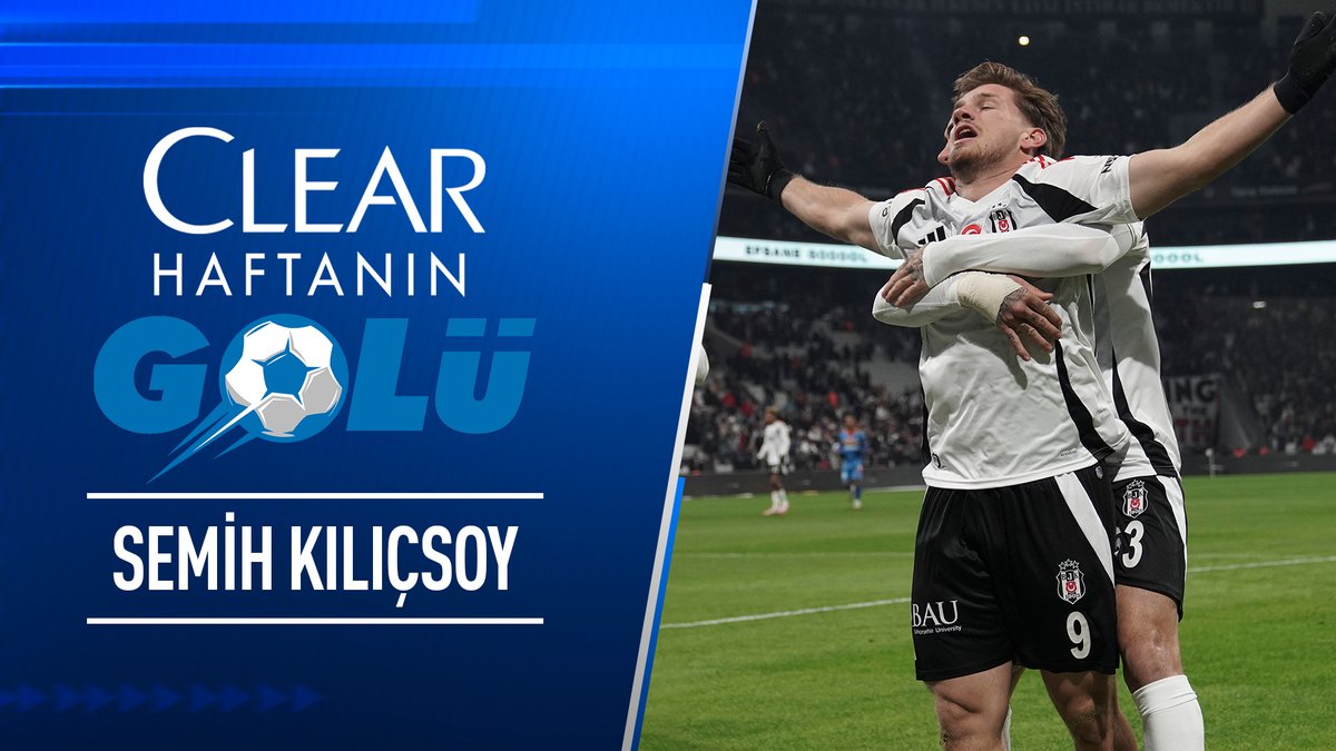⚽ Sizlerin oylarıyla belirlenen Clear Türkiye ile #TrendyolSüperLig'de 13. Haftanın Golü, Beşiktaş'ın yıldızı Semih Kılıçsoy'dan geldi! #ClearİleHaftanınGolü