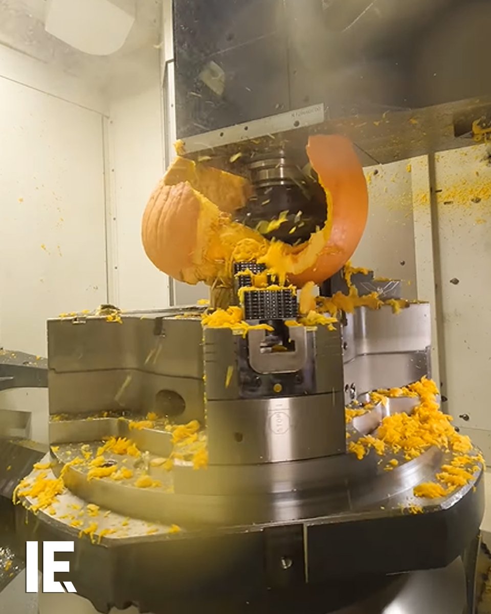 No more exhausting pumpkin carving! This machine slices, cores, and smashes pumpkins effortlessly. Could this be your Halloween solution? 🎃 #PumpkinCarving #HalloweenTech #InnovativeTech #HalloweenTools 📽️: Instagram/ titansofcnc